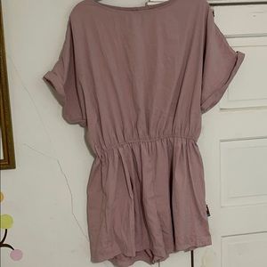 mauve short sleeve romper